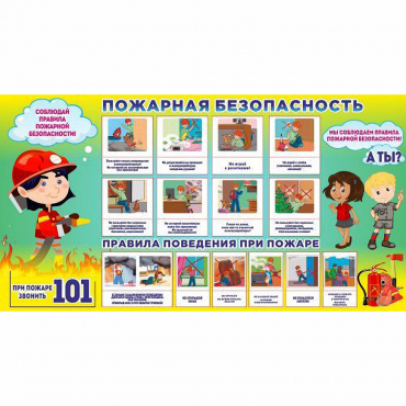 Стенд "Пожарная безопасность" 1.5х0.8 - «globural.ru» - Ессентуки
